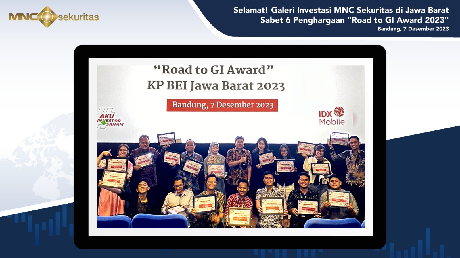 Galeri Investasi MNC Sekuritas di Jabar Raih Enam Penghargaan (Foto: MNC Media)