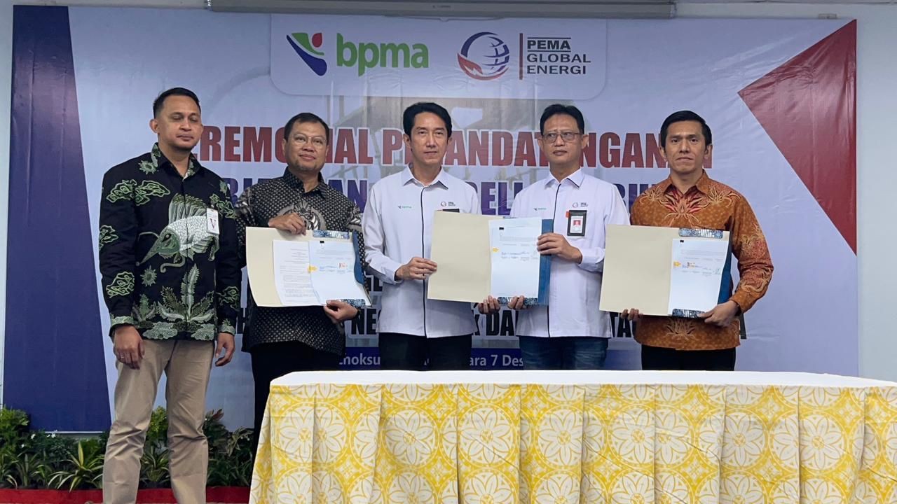 PGN Jual Beli 45 BBTUD Gas ke Pupuk Iskandar Muda dan Industri di Aceh dan Sumut. (Foto: Wahyudi/MNC Media)