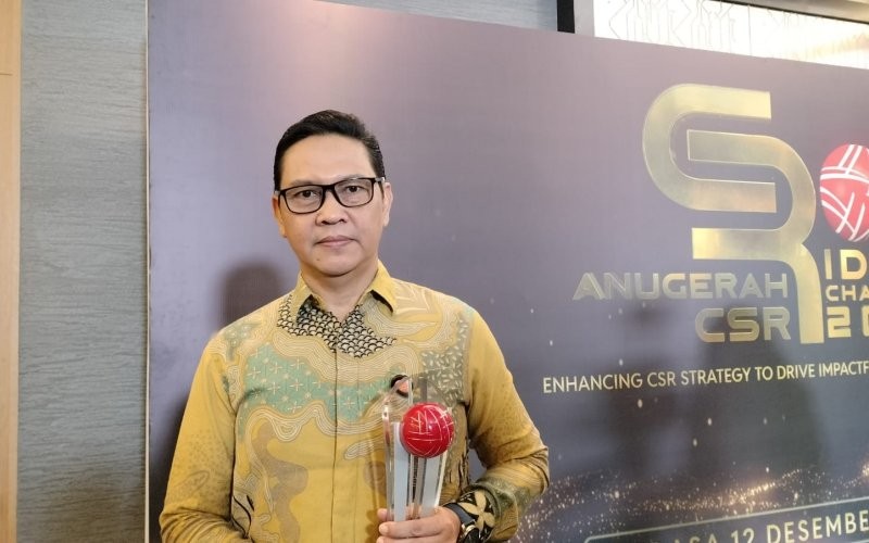 Corporate Secretary PT Pos Indonesia Tata Sugiarta. (Foto: M Fiqri Riyadi/Magang)