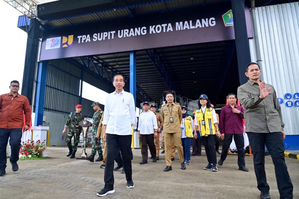 Resmikan Tiga TPA di Jatim, Jokowi Dorong Pengelolaan Sampah Berkonsep Modern. Foto: MNC Media.