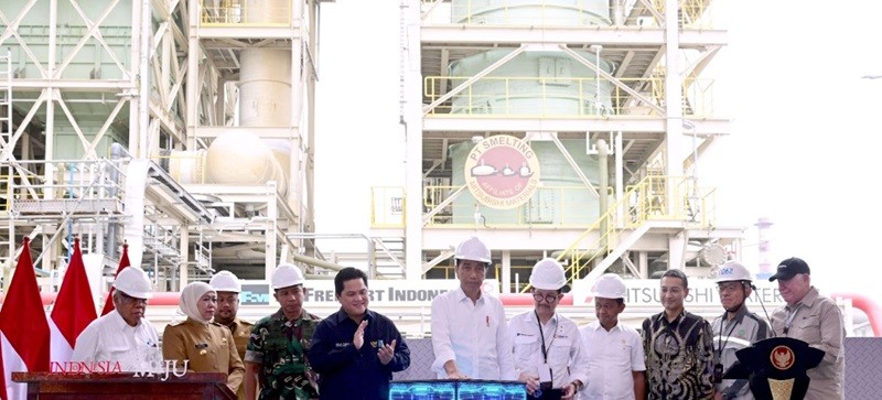 Begini Progres Smelter Freeport Senilai Rp3,7 Triliun yang Diresmikan Jokowi (Foto Biro Setpres)