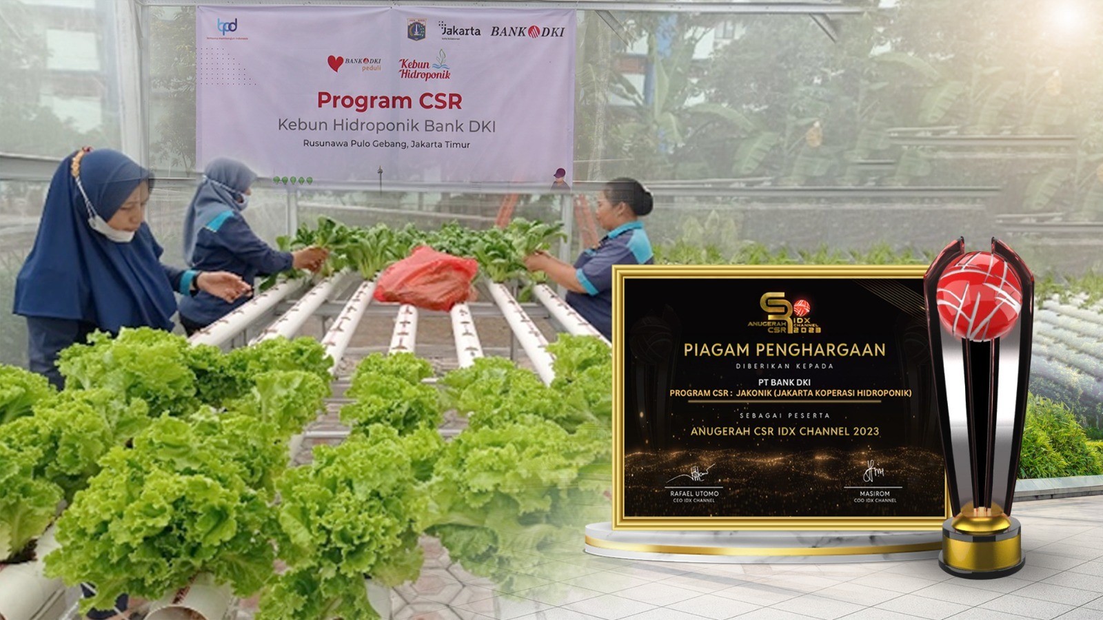Komitmen Terapkan Bisnis Berkelanjutan, Bank DKI Raih Anugerah CSR IDX Channel 2023 (foto: MNC Media)