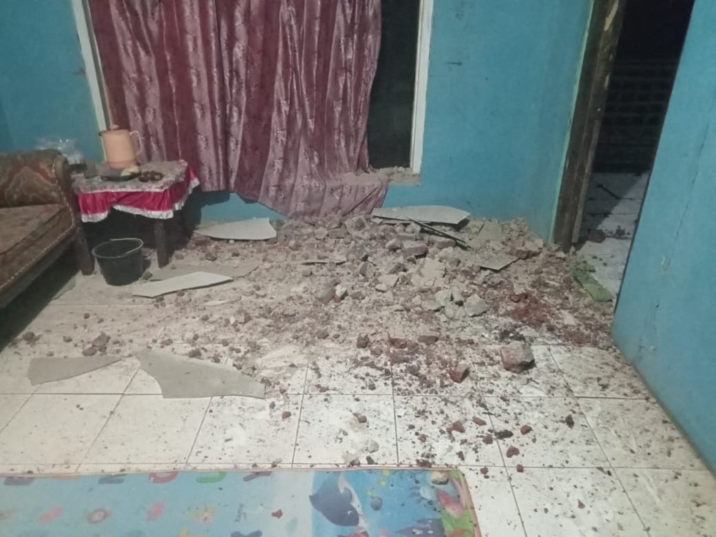 Gempa M4,5 Guncang Tegal, BPBD Sebut Dua Rumah Alami Kerusakan. (Foto: Dok. BPBD Tegal)