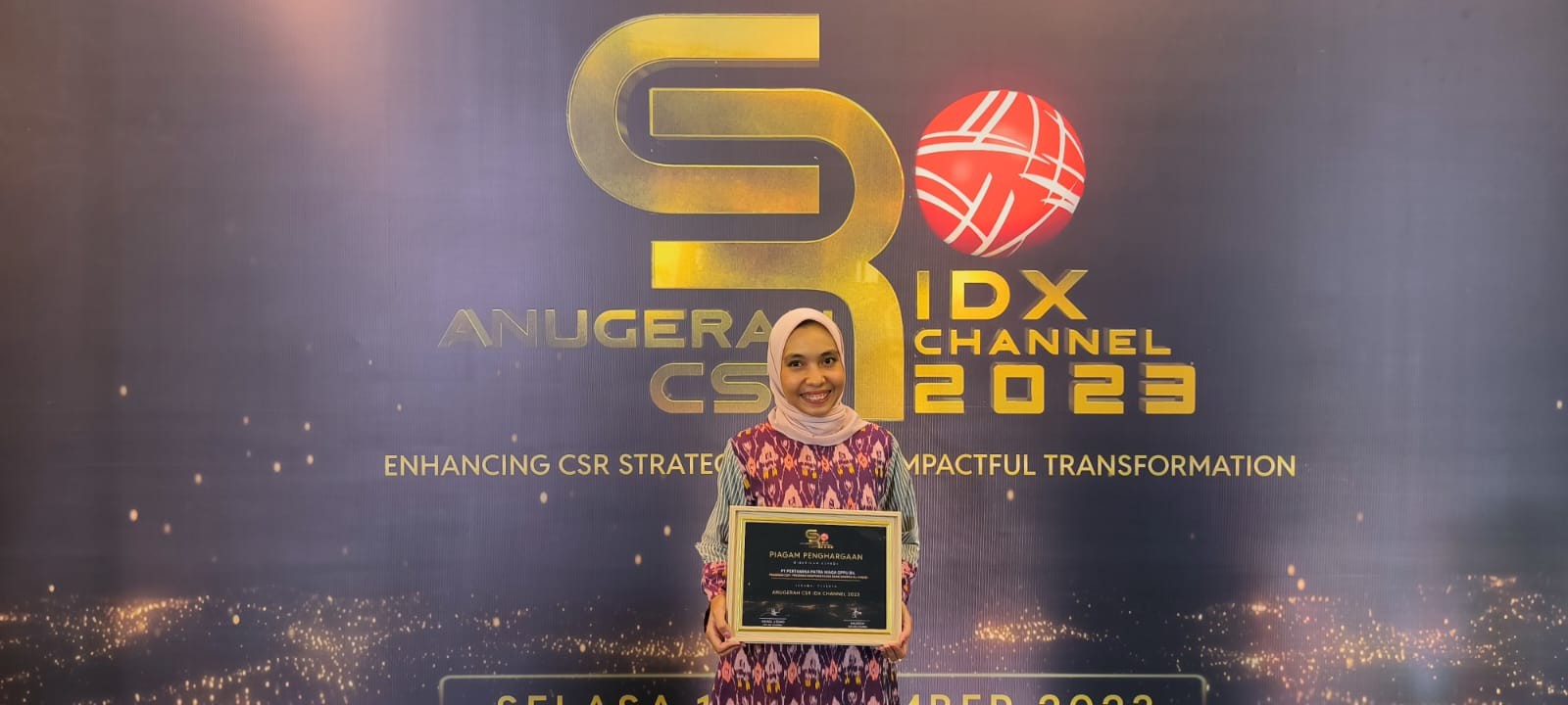 Bank Sampah Pertamina Patra Niaga DPPU BIL Sabet Piagam Anugerah CSR IDX Channel 2023 (FOTO:Dok Ist)