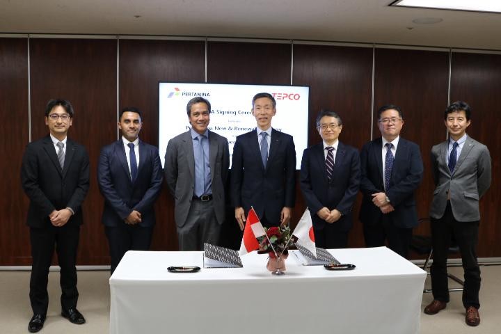 Pertamina NRE Gandeng TEPCO Kembangkan Hidrogen dan Amonia Rendah Karbon. Foto: MNC Media.