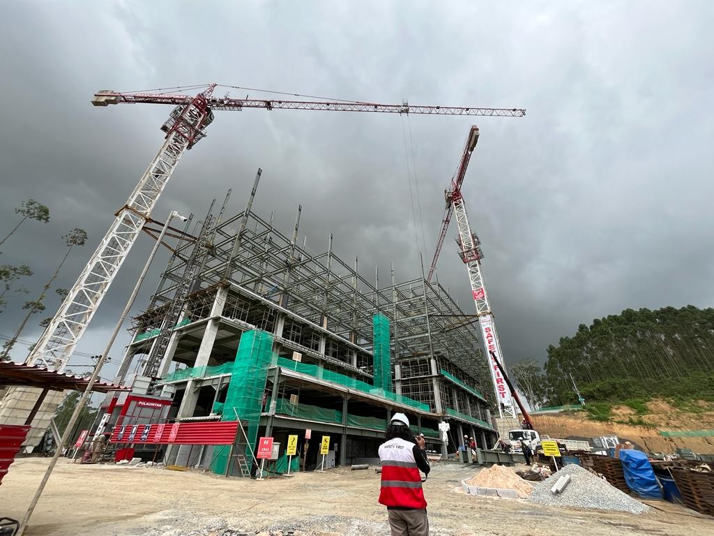 Pembangunan Hotel Nusantara di IKN Dikebut untuk Sambut Upacara Kemerdekaan RI. (Foto: Yovanda/MNC Media)