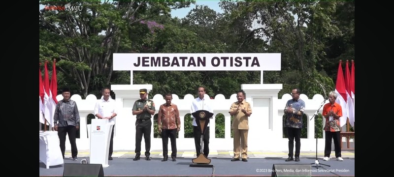 Presiden Jokowi Resmikan Jembatan Otista Bogor. (Foto: MNC Media)