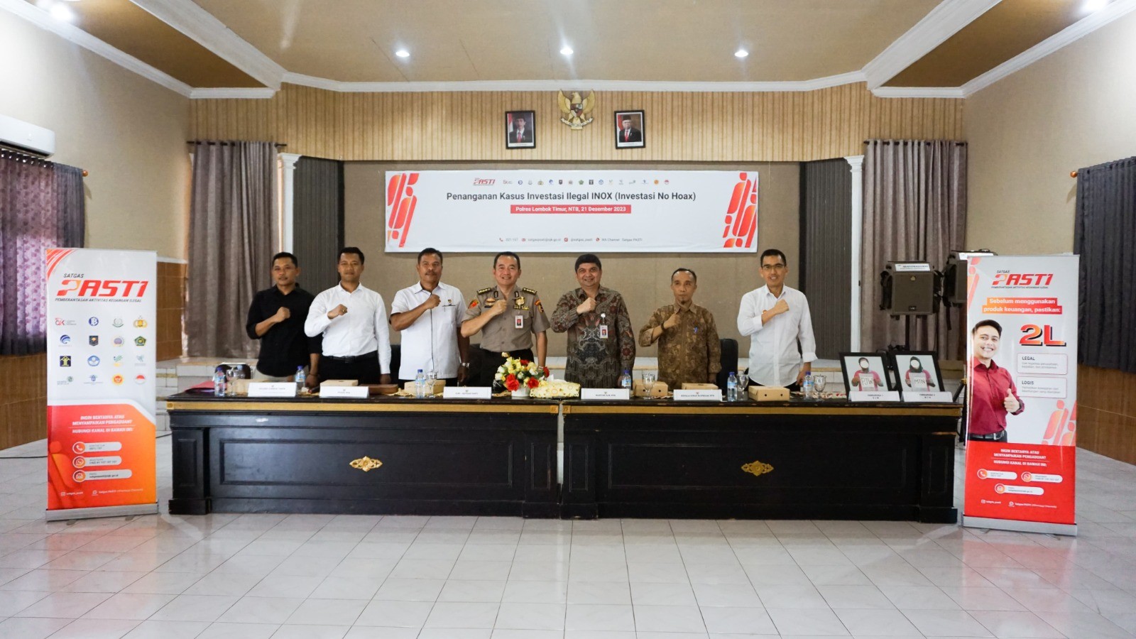 Satgas PASTI Tangani Kasus Investasi Ilegal INOX di Lombok Timur. (Foto: MNC Media)