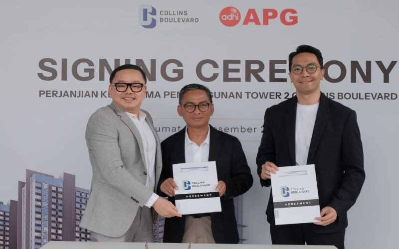 Triniti Land (TRIN) Gandeng Anak Usaha ADHI Lanjutkan Pembangunan Collins Boulevard. Foto: Dok TRIN