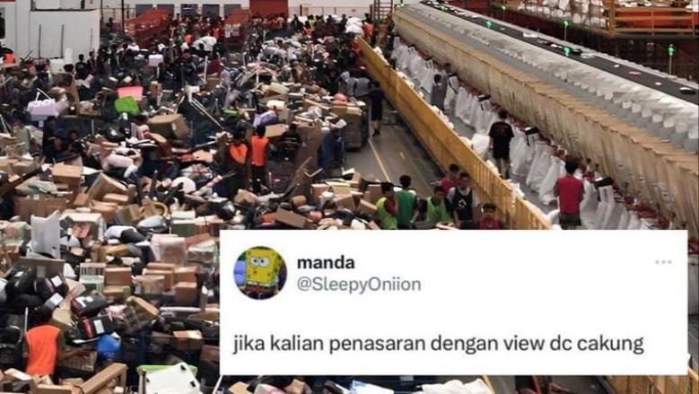 Uniknya Shopee Express DC Cakung yang Viral Kemarin. (FOTO : Instagram )