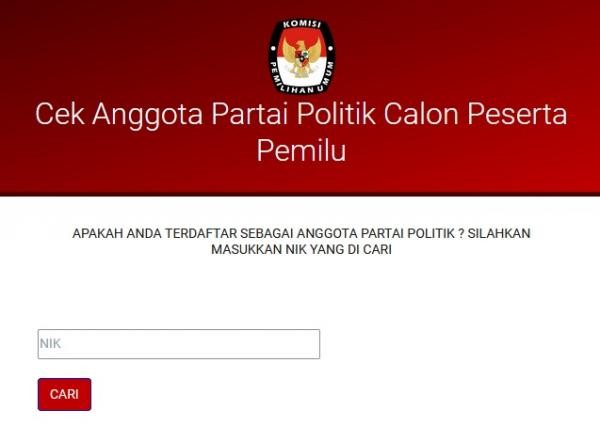 6 Langkah Cara Cek NIK Terdaftar Di Parpol   Cara Cek Nik Terdaftar Di Parpol 