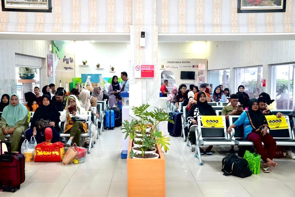 56.525 Orang Gunakan KA Tanjungkarang Lampung selama Periode Libur Nataru. (Foto: MNC Media)