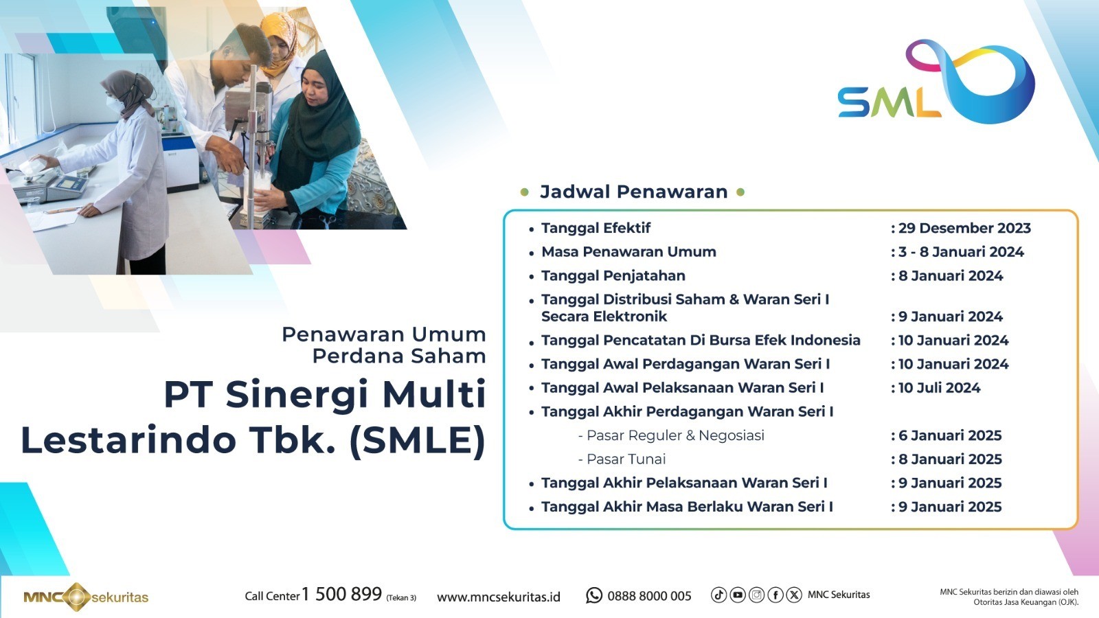 Ingat, Hari Ini Terakhir Penawaran Umum Sinergi Multi Lestarindo (SMLE). (Foto: MNC Media)