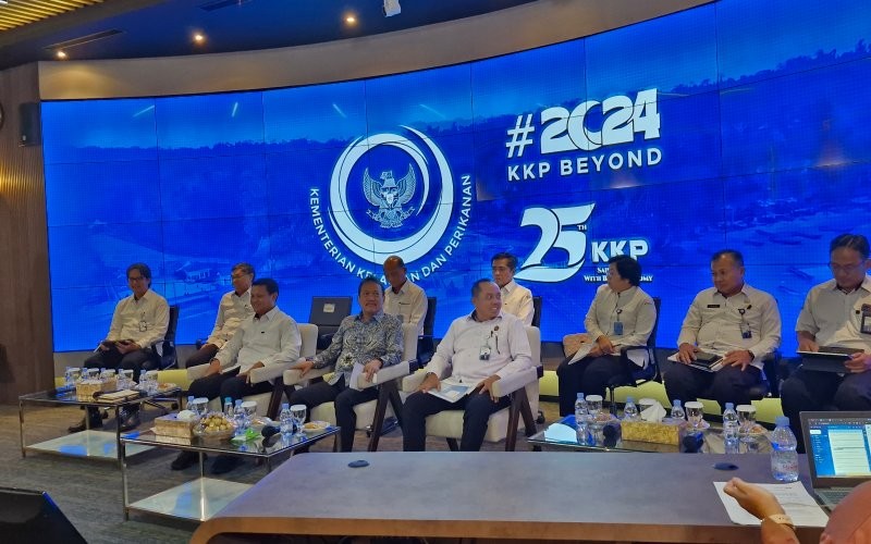 Kementerian Kelautan dan Perikanan (KKP) menargetkan nilai ekspor hasil perikanan di dalam negeri pada 2024 sebesar USD7,20 miliar. (KKP)