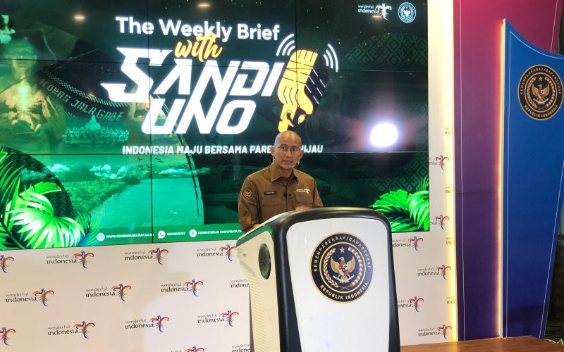 Menparekraf Sandiaga Salahudin Uno (Syifa Fauziah/MPI)