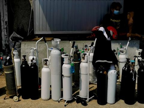 Inilah Harga Tabung Oksigen Kecil dan Regulatornya. (FOTO: MNC MEDIA)