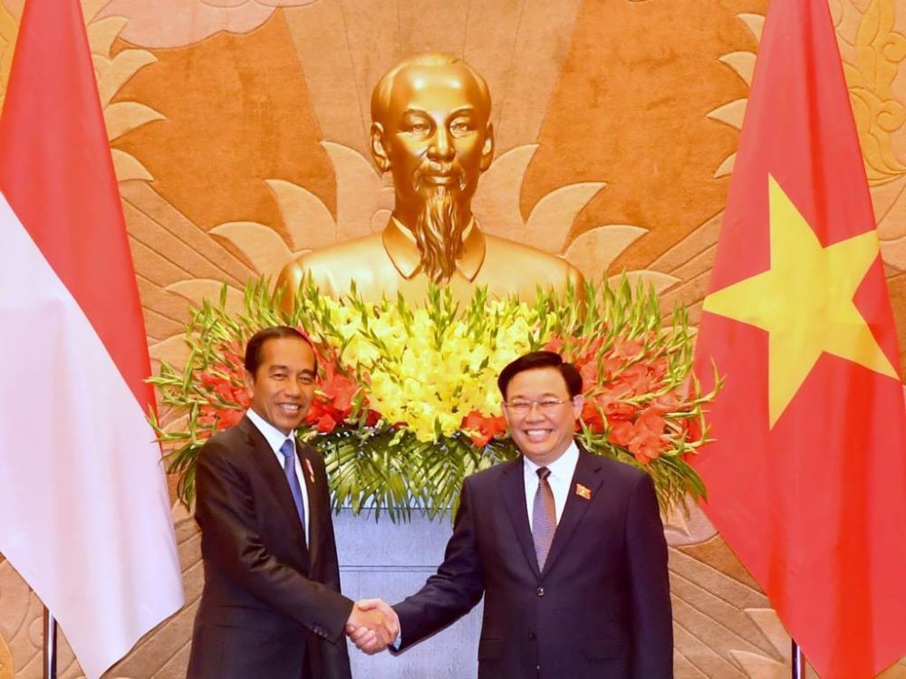 Bertemu Ketua Majelis Nasional Vietnam, Jokowi Bahas Kerja Sama EBT hingga Perikanan. Foto: MNC Media.