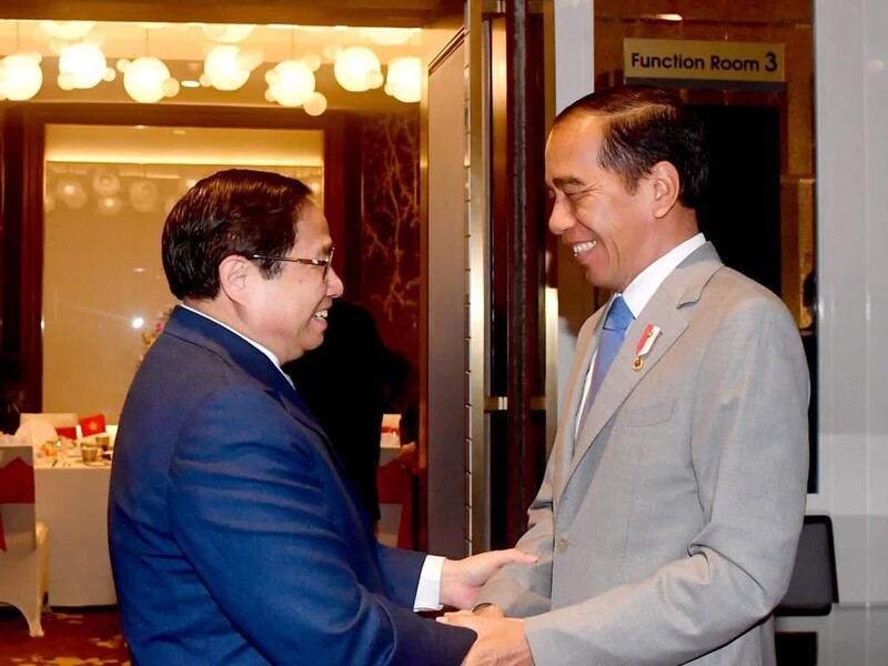 Usai Dialog Bisnis Bersama PM Vietnam, Jokowi Harap Hubungan dengan RI Makin Erat . (Foto: MNC Media)
