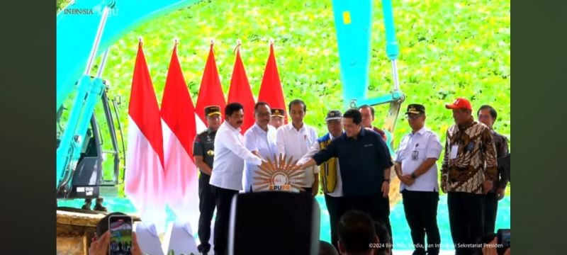 Jokowi Groundbreaking Gedung Kantor Otorita IKN, Habiskan Dana Rp509 Miliar. (Foto: MNC Media)