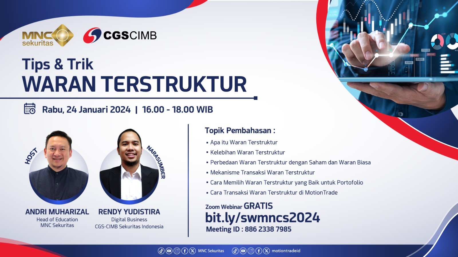 Ikuti Webinar Tips dan Trik Waran Terstruktur Bareng MNC Sekuritas dan CGS-CIMB Sekuritas Indonesia (FOTO:MNC Media)