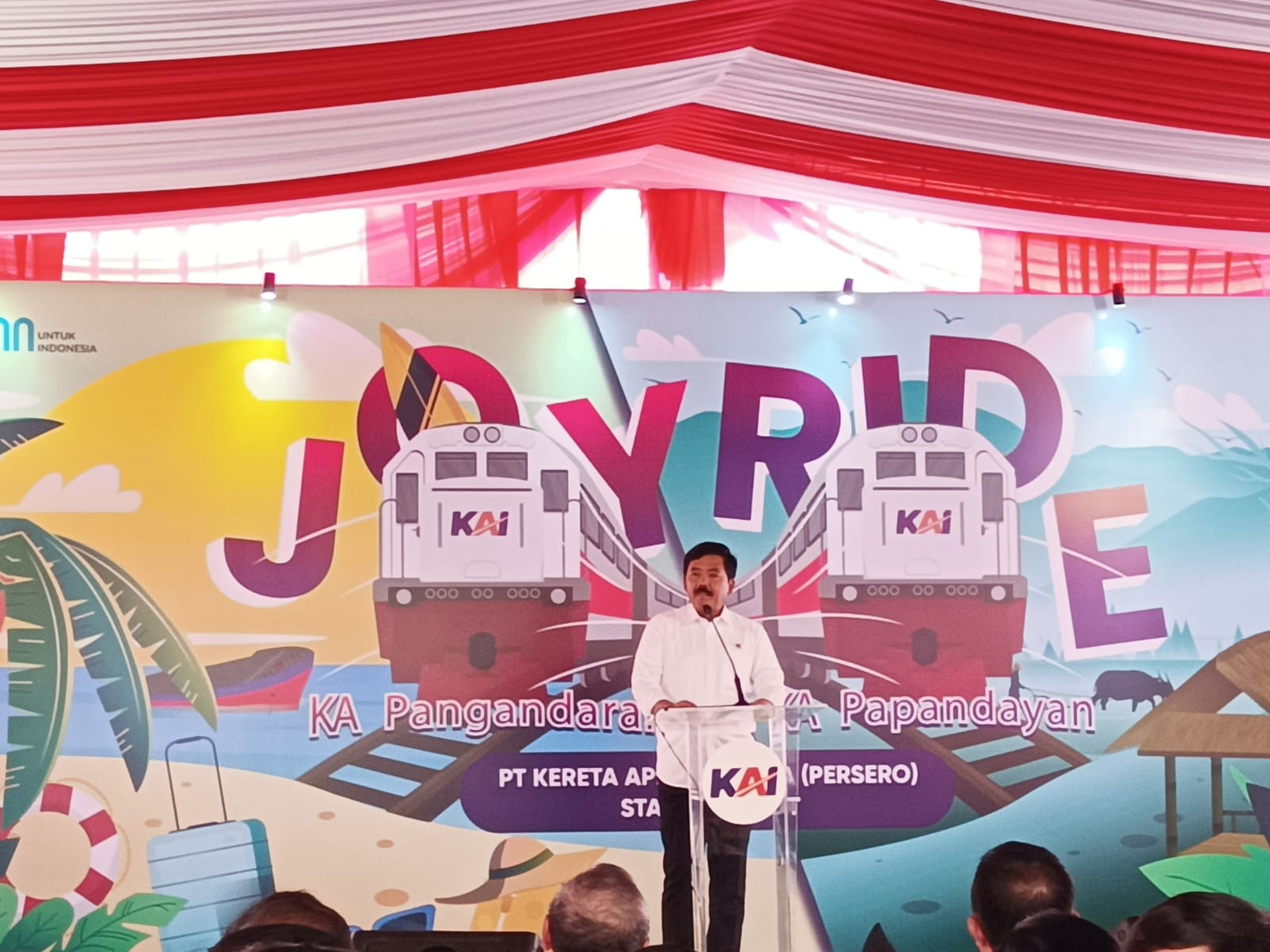 KAI Luncurkan 3 Rute Baru, Menteri ATR/BPN: Bisa Majukan Pariwisata Jabar. (Foto: Agung Bakti/MNC Media)