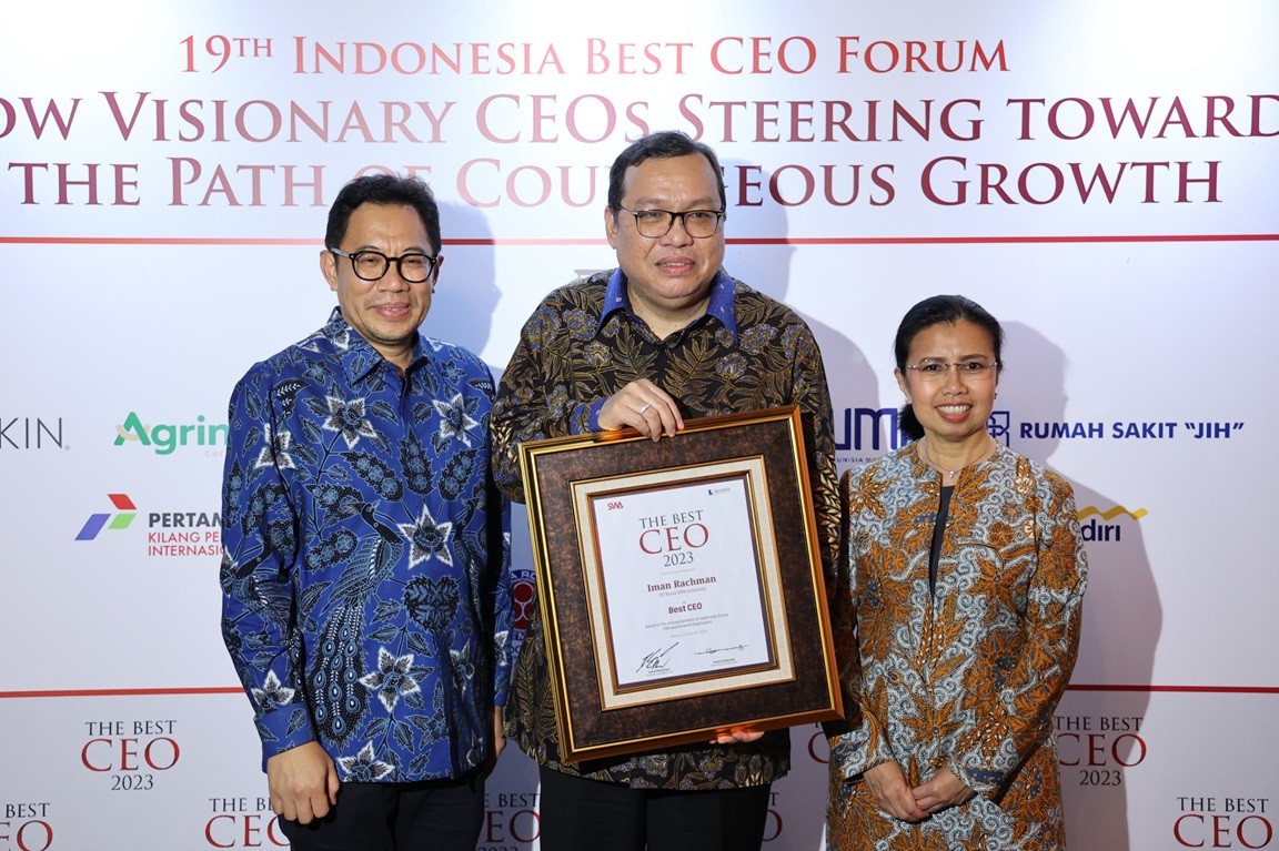 Dirut BEI Iman Rachman Raih Penghargaan The Best CEO 2023. (Foto Istimewa)