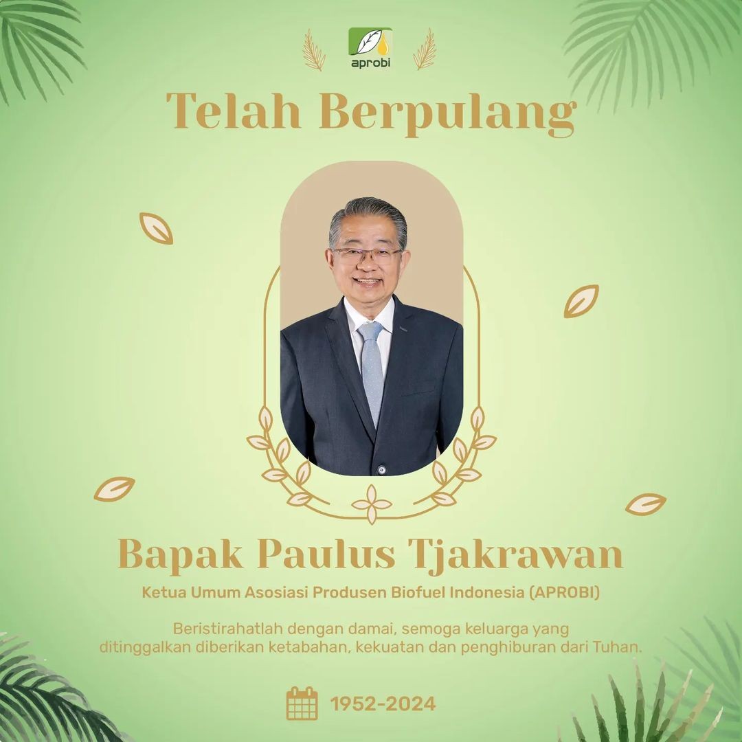 Ketua Umum Aprobi Paulus Tjakrawan Meninggal Dunia. (Foto IG @aprobi.id)