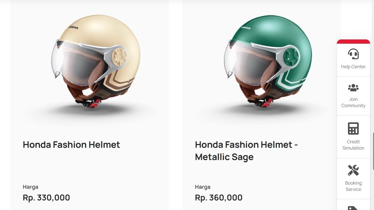 Biar Matching dengan Motor, Helm Honda Stylo 160 Dijual Rp300 Ribuan. (Foto MNC Media)