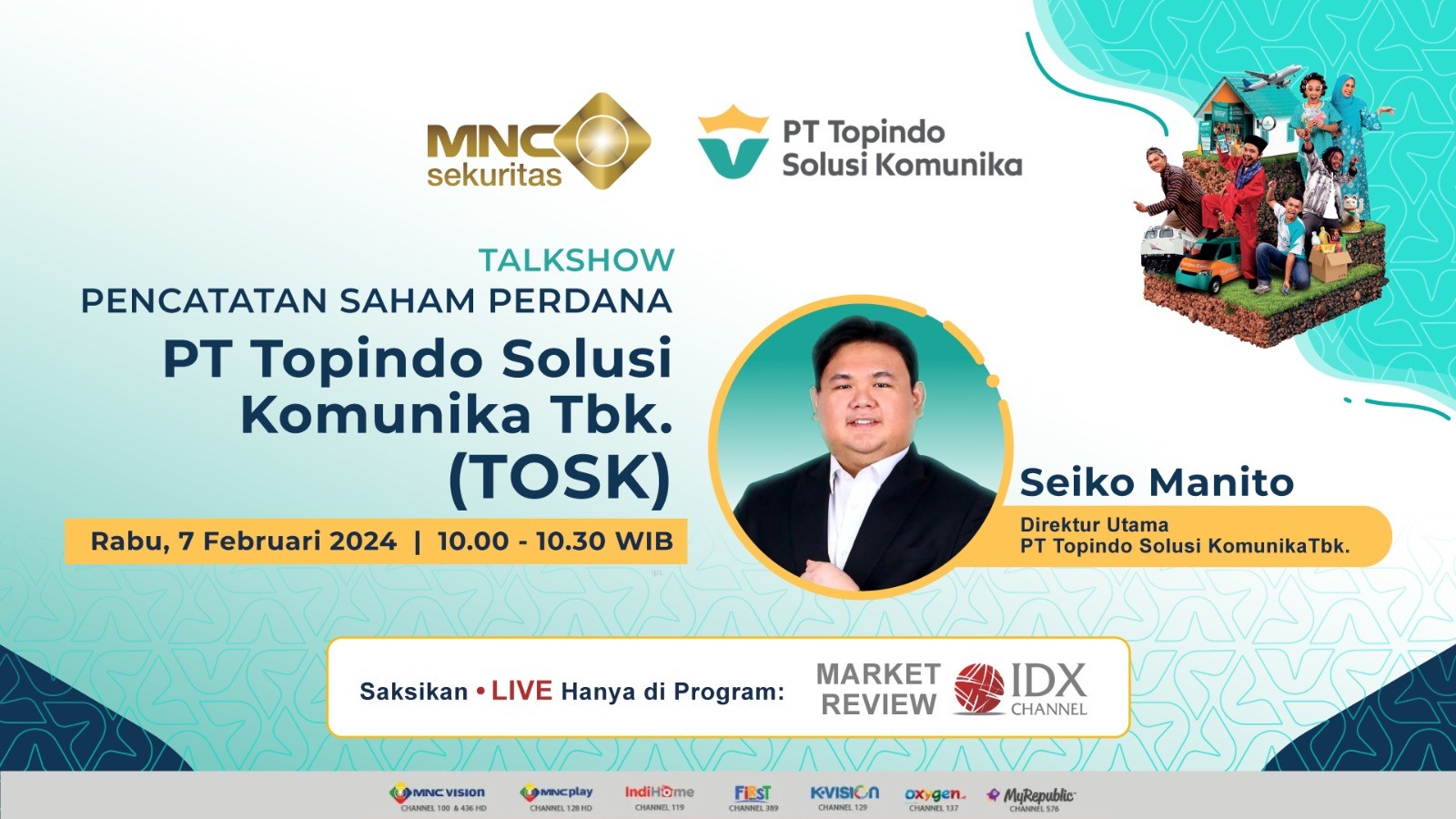 Intip Prospek Bisnis TOSK Lewat Talkshow Market Review IDX Channel. (Foto: MNC Media)