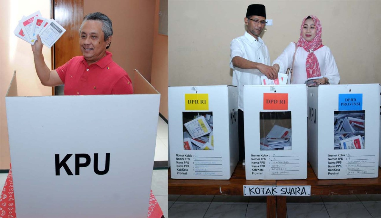 5 Ide Outfit Bertema Valentine saat Nyoblos ke TPS. (FOTO: MNC MEDIA)