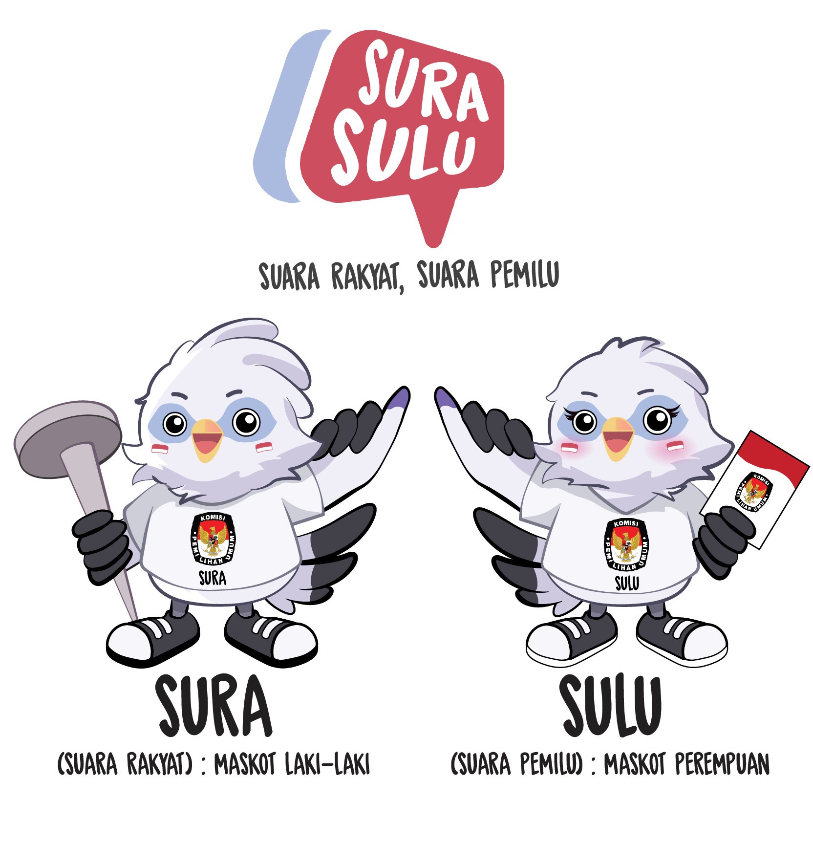 Arti dan Filosofi Maskot Pemilu 2024, Perlambang Suara Rakyat dan Suara Pemilu. (Foto: KPU)