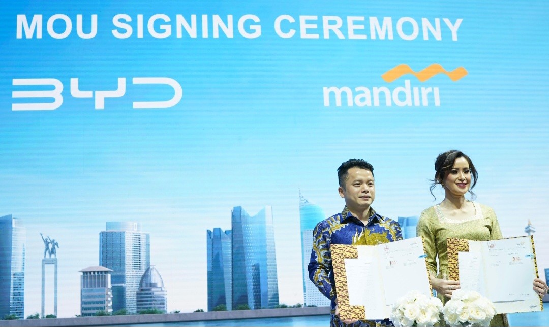 Perkuat Ekosistem Kendaraan Listrik di Indonesia, Mandiri (BMRI) Teken MoU dengan BYD (FOTO:Dok Ist)