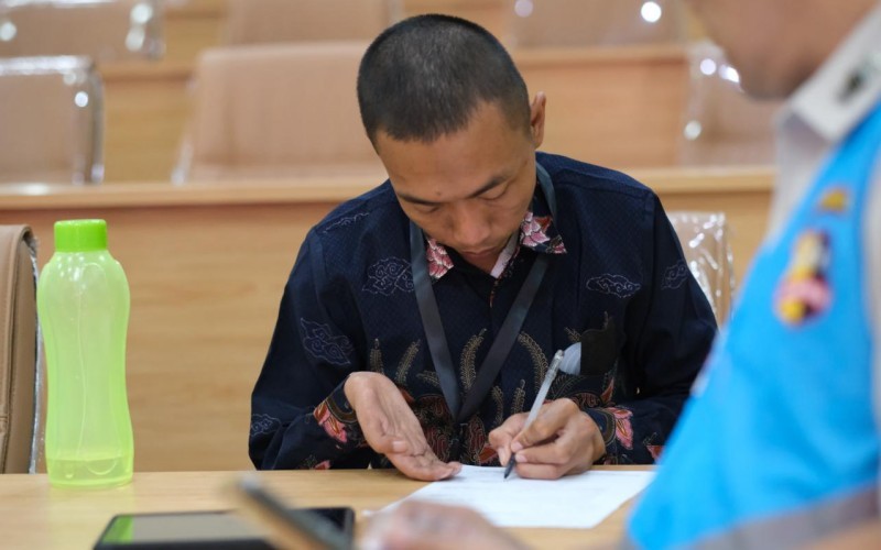 Polri membuka kesempatan bagi para penyandang disabilitas untuk mengikuti seleksi anggota Polri lewat Sekolah Inspektur Polisi Sumber Sarjana (MNC Media)