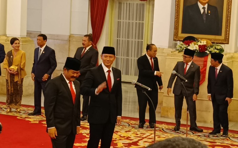 Dilantik Jadi Menteri ATR/BPN, AHY: Tanggung Jawab yang akan Dijalani Sekuat Tenaga. (Foto: MNC Media)