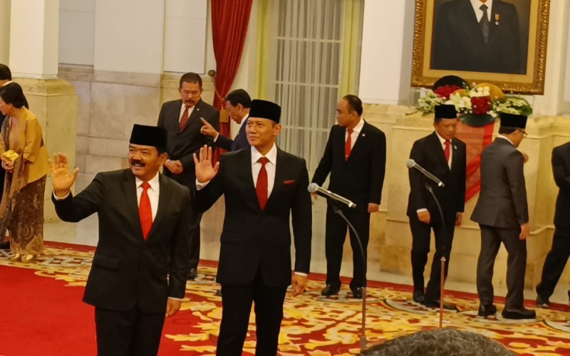 Agus Harimurti Yudhoyono (AHY) resmi menjabat Menteri Agraria dan Tata Ruang/Kepala Badan Pertanahan Nasional (ATR/BPN) usai dilantik Presiden Jokowi