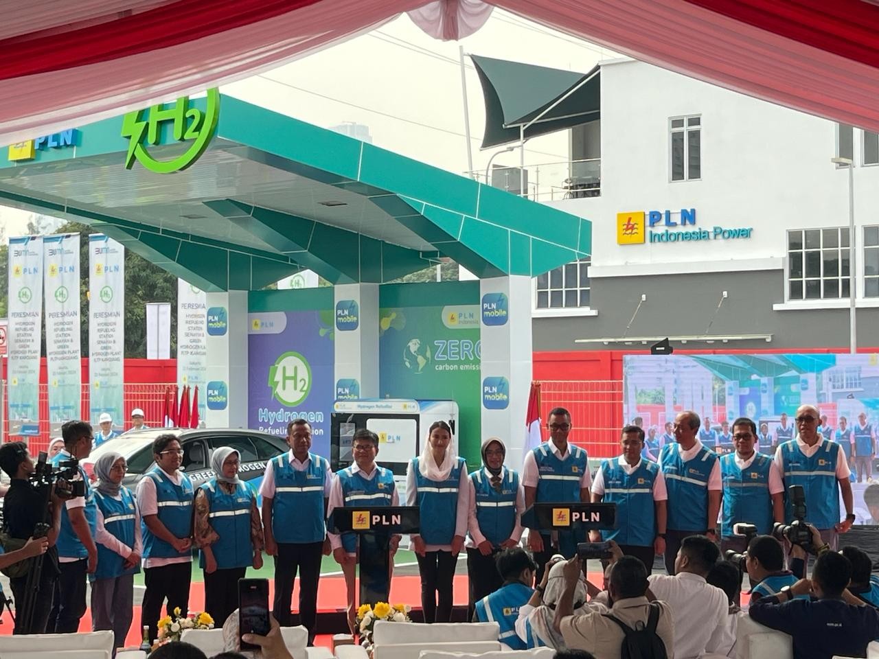 PLN Resmikan SPBU Hidrogen Pertama di Indonesia (Foto: MNC Media)
