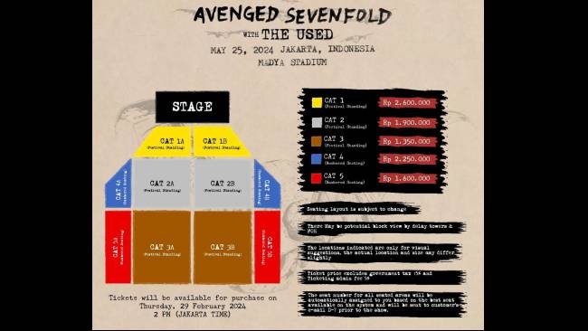 Layout Stage Konser Avenged Sevenfold 