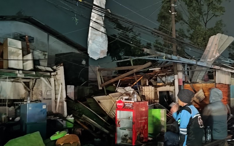 Bencana angin puting beliung menyapu wilayah Kabupaten Bandung dan Sumedang pada Rabu (21/2/2024). (MNC Media)