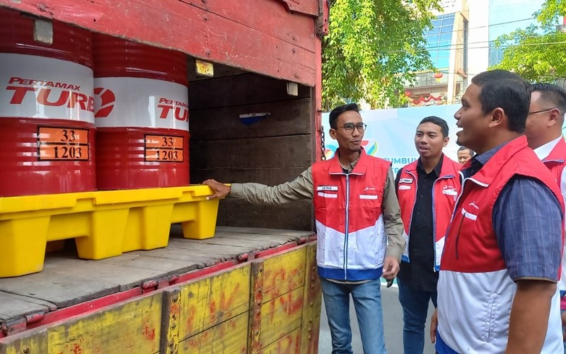 Pertamina Patra Niaga menyiapkan 30 ribu liter Pertamax Turbo untuk kapal peserta F1 Powerboat (F1H2O) Danau Toba 2024. (Wahyudi Aulia Siregar/MPI)