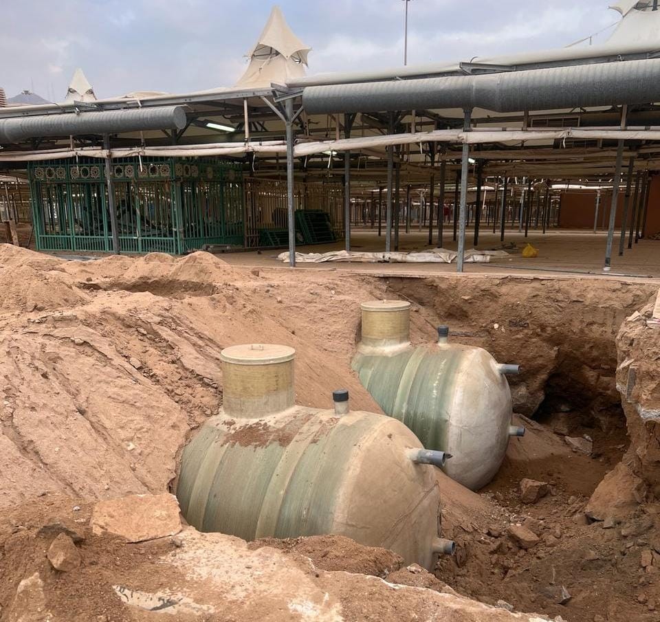Saudi Siapkan Cadangan Penyimpanan Air bagi Jamaah Haji RI 2024 di Mina. (Foto MNC Media)