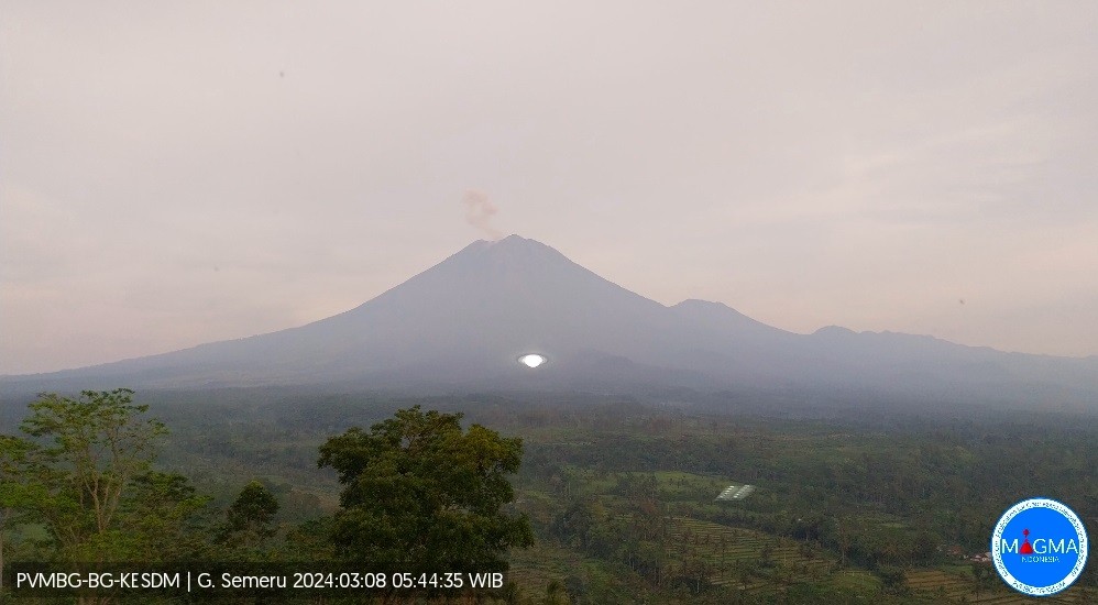 Gunung Semeru Sudah Erupsi 109 Kali Sejak Awal 2024. (Foto PVMBG)