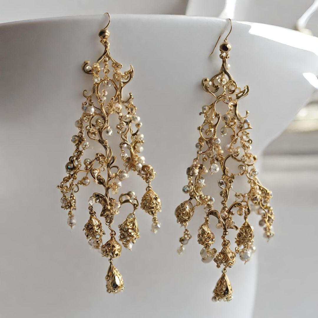 Model Anting Emas Chandelier