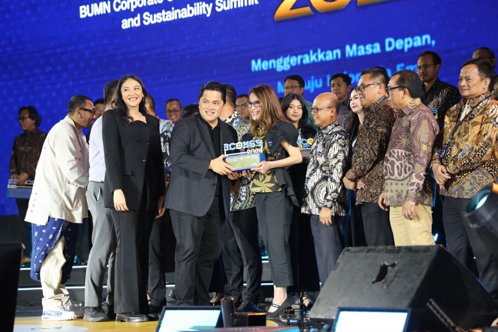 MIND ID Raih Penghargaan Best Corporate Action Handling di BCOMSS 2024. Foto: MNC Media.