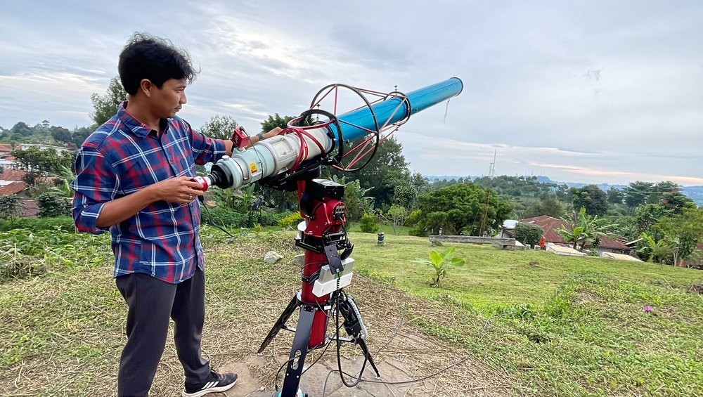 Pengamatan Hilal 1 Ramadan oleh Observatorium Bosscha Terhalang Kondisi Cuaca. (Foto: MNC Media)