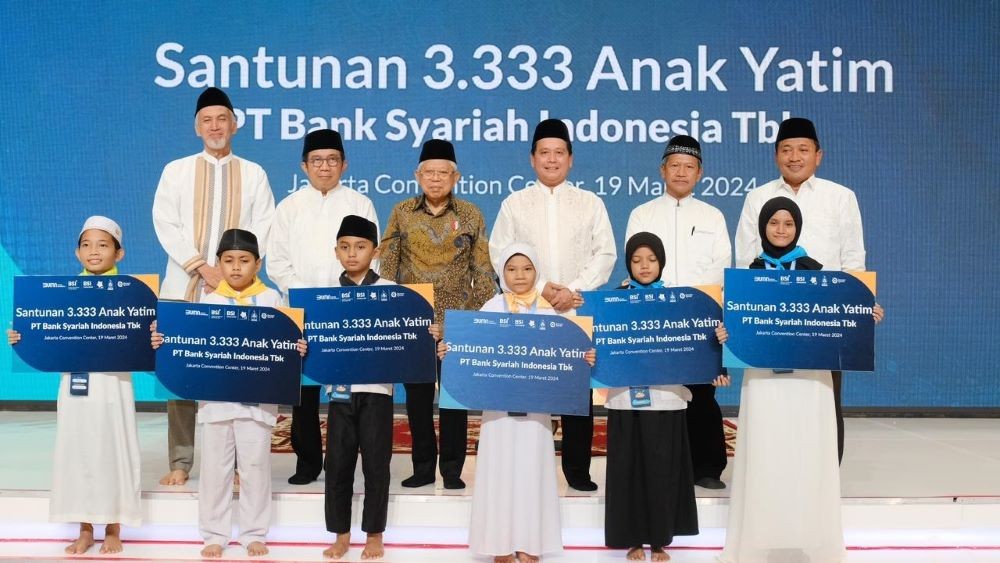 Berbagi Keberkahan, Wapres Hadiri dan Berikan Santunan bagi 3.333 Anak Yatim. Foto: MNC Media.