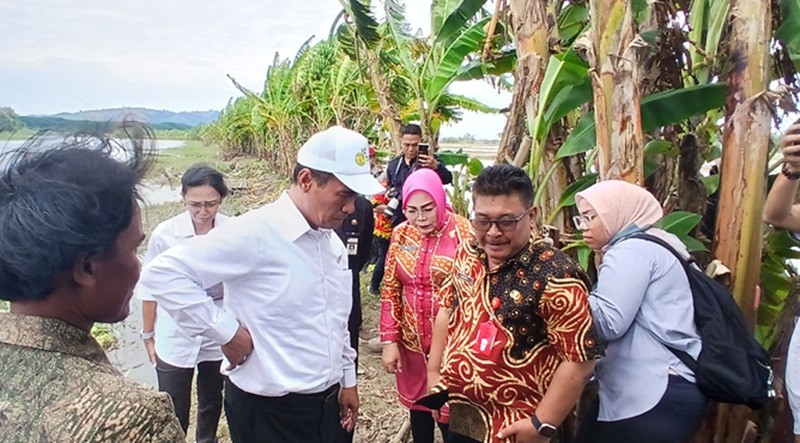 Mentan Salurkan Bantuan Rp175 Miliar Bagi Petani Terdampak Banjir di Jateng (Foto Manik Priyo)