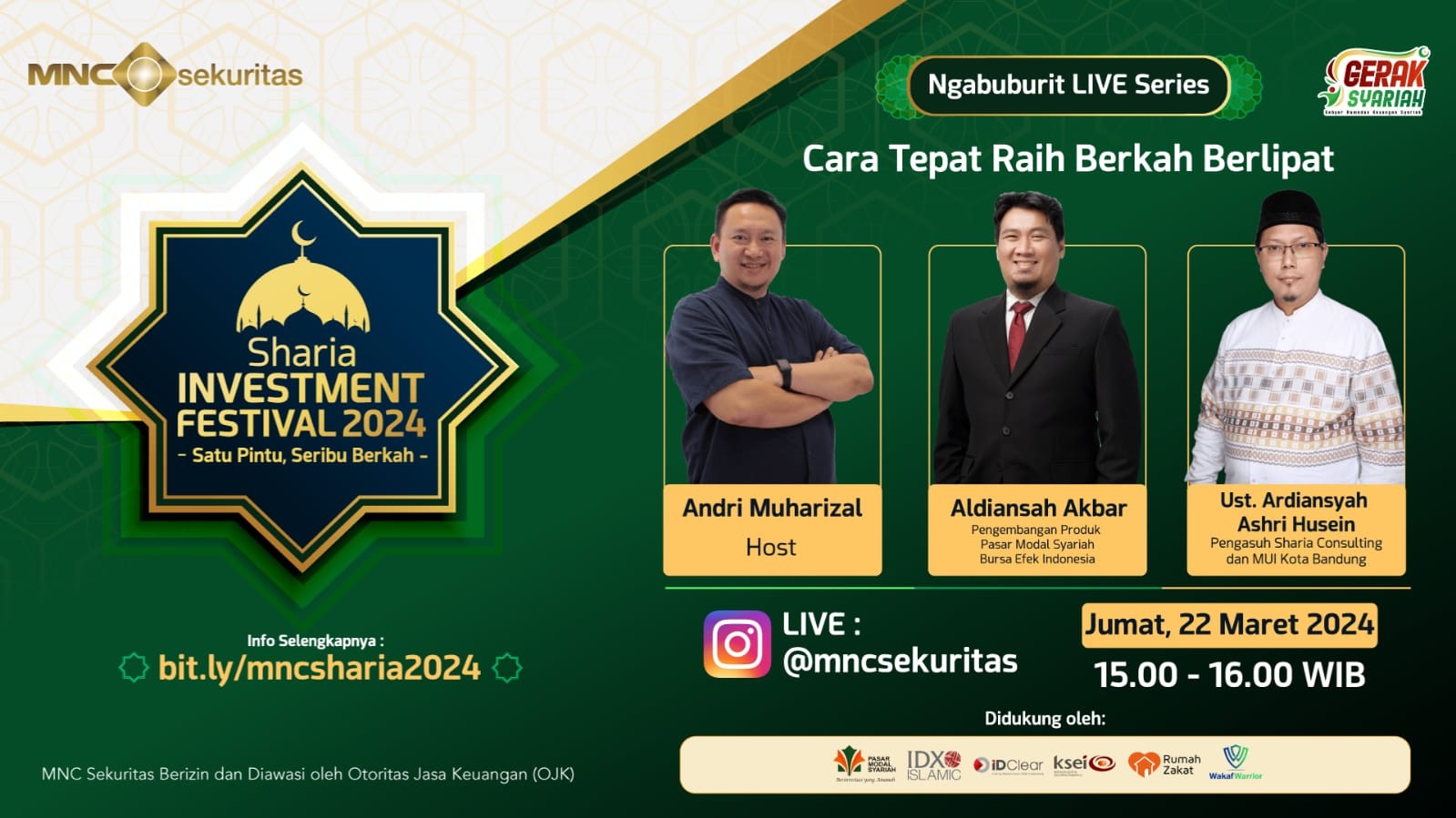 Cara Tepat Raih Berkah Berlipat, Pantengin IG Live MNC Sekuritas Hari Ini (Foto: MNC Media)