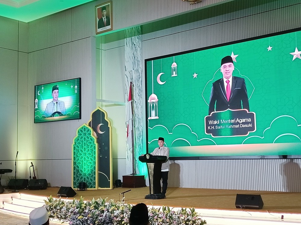 Wamenag: Akselerasi Transformasi Tata Kelola Zakat Bergantung Sinergi Kolaborasi. (Foto M Refi Sandi/MPI)