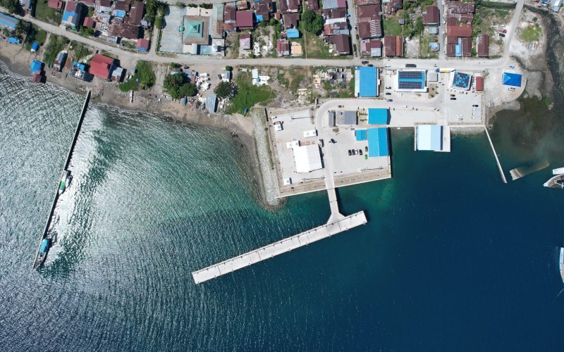 Wajah baru pelabuhan di Palu yang dulu rusak akibat gempa bumi (Kemenhub)