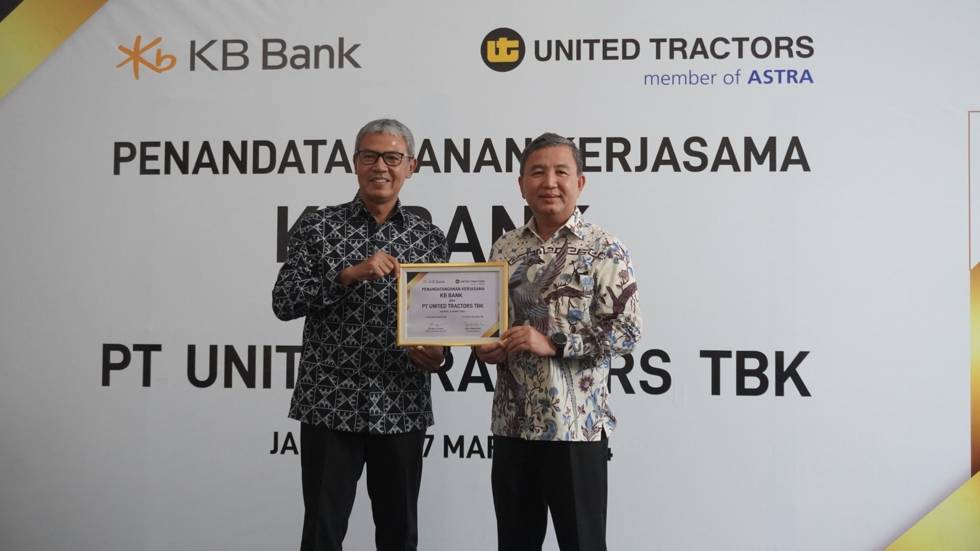 KB Bank Sigap Gandeng United Tractors, Salurkan Kredit Untuk Pembelian Alat Berat hingga Rp1,6 Triliun. (Foto: Doc KB Bank)